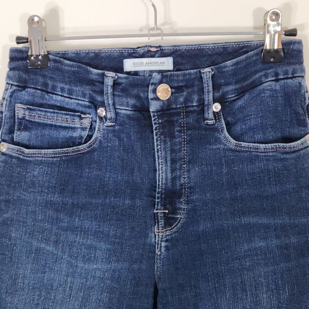 Good American Good Legs Skinny Jeans Size 2 26 Waist GLC899T Blue260 Denim - Picture 2 of 6